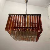 Lustre Triedri à prisme en verre de Murano années 1970