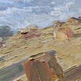 Old canvas, painting signed Mallet