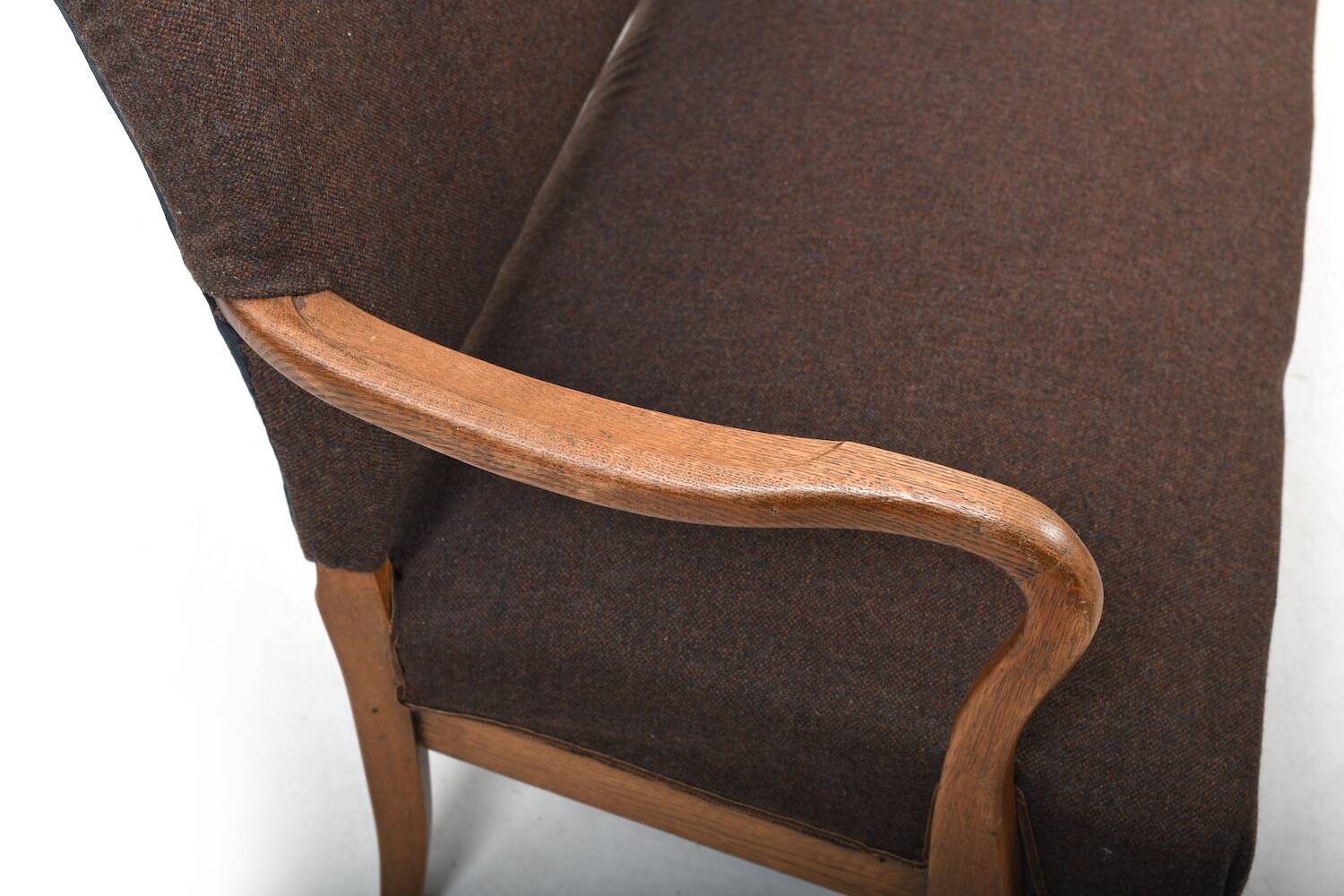 Solid Oak Sofa by Slagelse Møbelvaaek Denmark 1930s