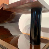 Pair of Art Deco Side Tables, Rosewood, Ebonized and Glass, France, circa 1930