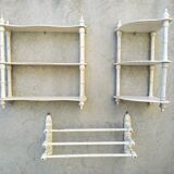 Shelves and towel racks late XIX bamboo way