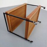 Minimalist Rollable Teak Serving Cart, 1960s