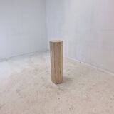 Italian Travertine Side Table or Pedestal, 1980's