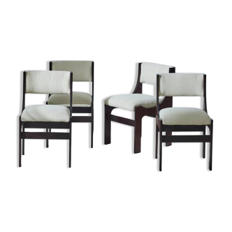 Danish Modern dining chairs by Poul H. Poulsen for Gangso Mobler, 1970s.