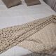 Crochet bedspread in string color