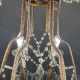 Italian vintage crystal beaded chandelier