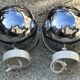 Pair of eye ball wall lights, space age, chrome, vintage, 70s
