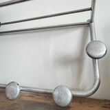 Vintage wall-mounted aluminum coat rack