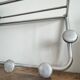 Vintage wall-mounted aluminum coat rack