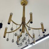 Gaetano Sciolari Geometric Chandelier Hollywood Regency 1970’s