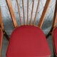 Set of four Baumann bistro chairs n°12 in solid beech and red skaï