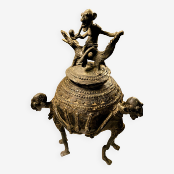 Dogon ethnic bronze pot