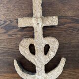 Camargue cross in ceramic by the Argonauts, Vallauris, 1960