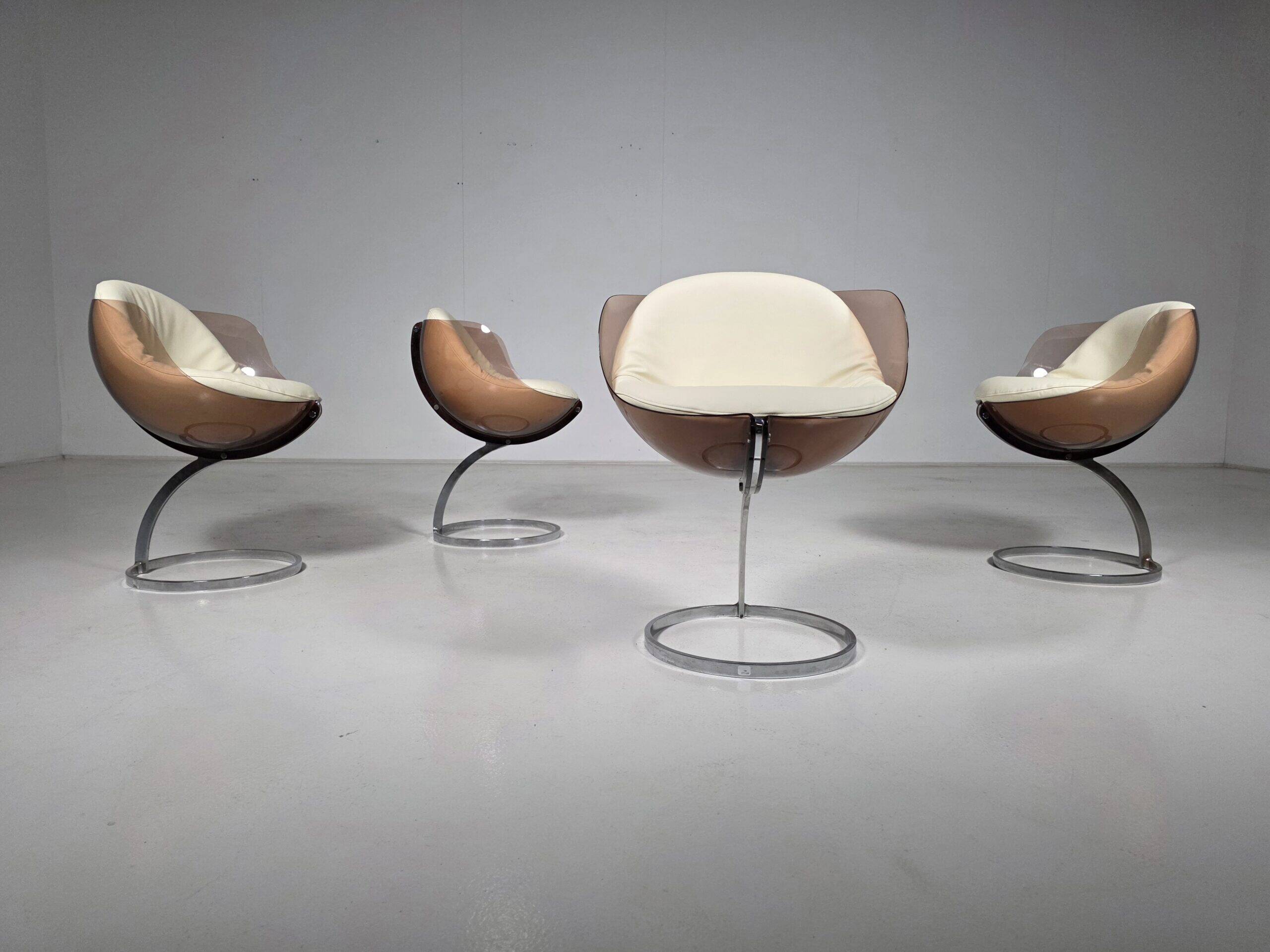 Sphere dining chairs by Boris Tabacoff for MMM, France, 1970s