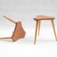 Lot de 2 tabourets en hêtre et orme, France, 1950s