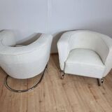 Fauteuils Chromés par Jindrich Halabala, Set de 2