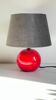 Red ceramic lamp from the 80s/90s