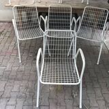 Serie de 8 chaises anciennes Emu modèle  Rio années 50