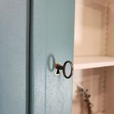 Blue vintage bookcase