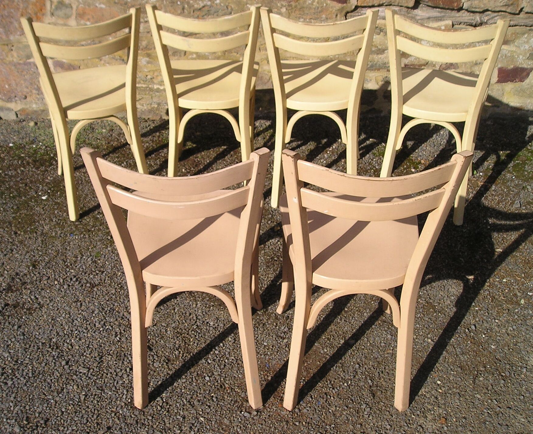 Set of 6 bistro chairs baumann 1960
