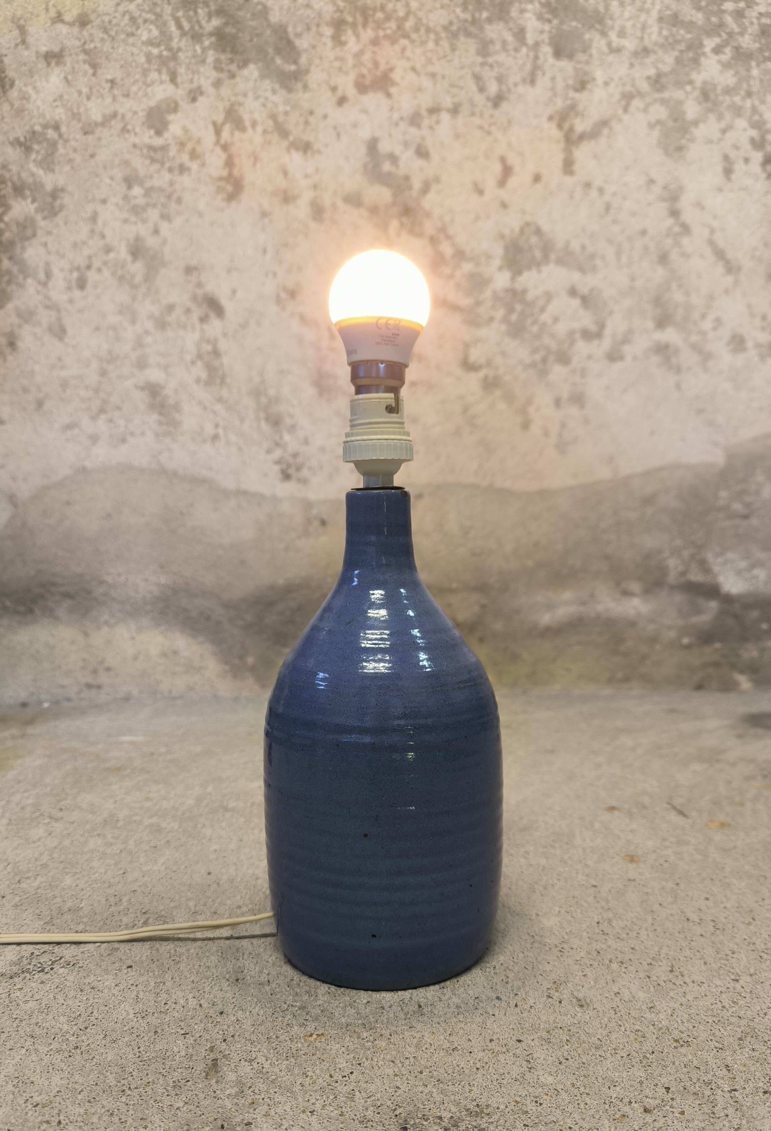 Vintage blue ceramic lamp