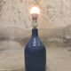 Vintage blue ceramic lamp