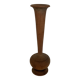 Old trumpet-shaped wooden vase