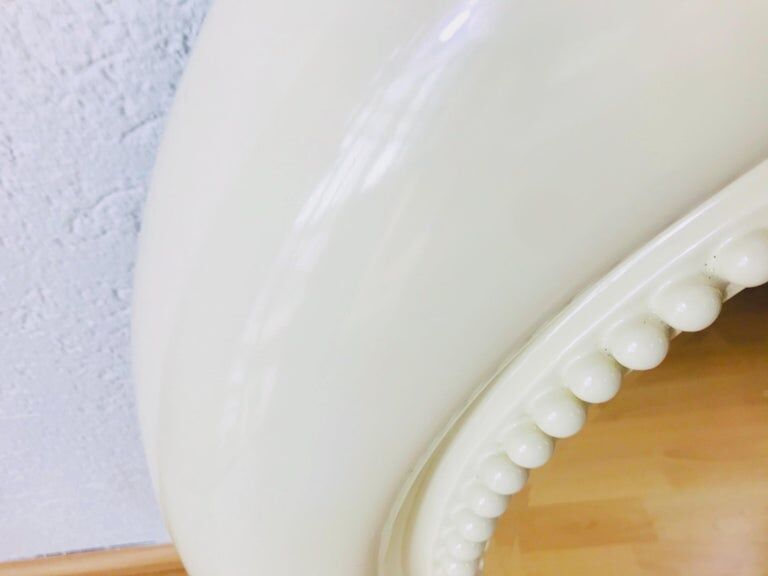 American beige round wall mirror 1970