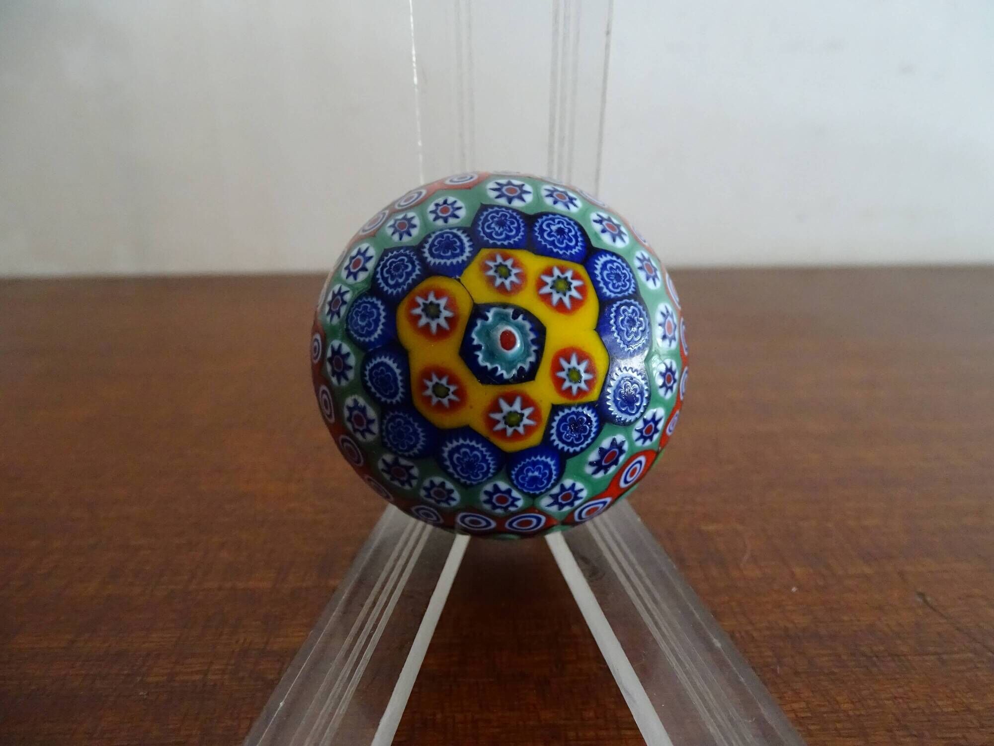 Signed Murano paperweight - Antica Murrina Veneziana Millefiori