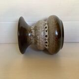 Ceramic candle holder brown white black
