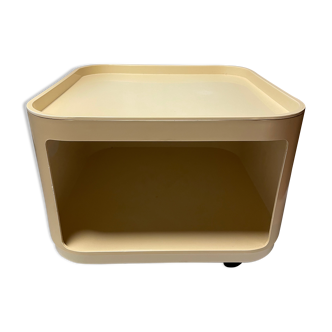 Meuble de chevet à roulette design par Anna Castelli 1970