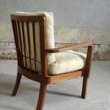 Oak armchair and ottoman, 1960