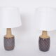 Pair of Mid-Century Handmade Stoneware table lamps  model 3001 by Einar Johansen for Soholm