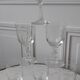 Set of 6 crystal wine glasses engraved 40-50s