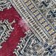 Persian oriental rug in burgundy red and gray wool 160x240cm