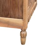 Parisian glass-fronted Art Deco wardrobe in solid raw walnut.