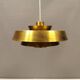A mid-century Danish hanging lamp in solid brass by Jo Hammerborg for Fog & Mørup.