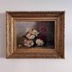 Huile sur toile nature morte aux fleurs par Eugène Parisy XIXe