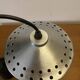 Industrial pendant lamp in perforated gray metal