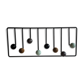 Wall hook 8 balls in vintage metal 70