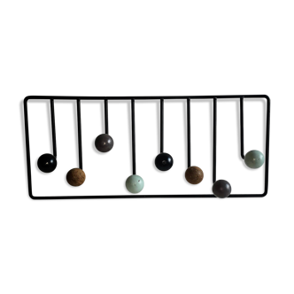 Wall hook 8 balls in vintage metal 70
