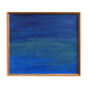 'blue soul' - vintage mid century abstract framed oil painting