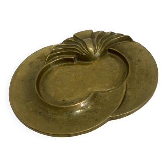 Heavy Brass Plate Keys Table Decorative Hollywood Regency Vintage 1970s