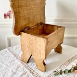 Petit banc coffre en bois vintage