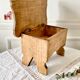 Small vintage wooden chest bench