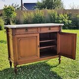 Wooden marble tray dresser
