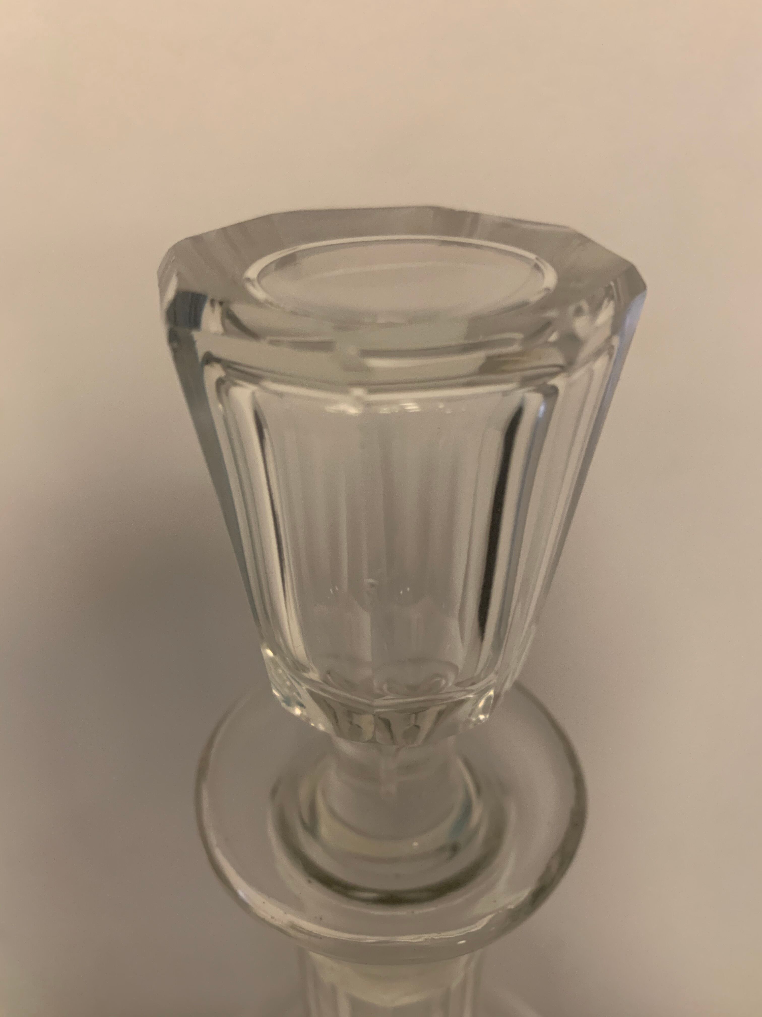 Old carafe with Baccarat 20th Mirabeau model cap