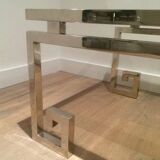 Very beautiful chrome coffee table