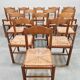 Chaises de salle à manger rustiques en jonc de mer vintage 'Wabi Sabi'