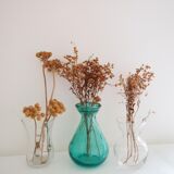 Set of 3 mini glass vases